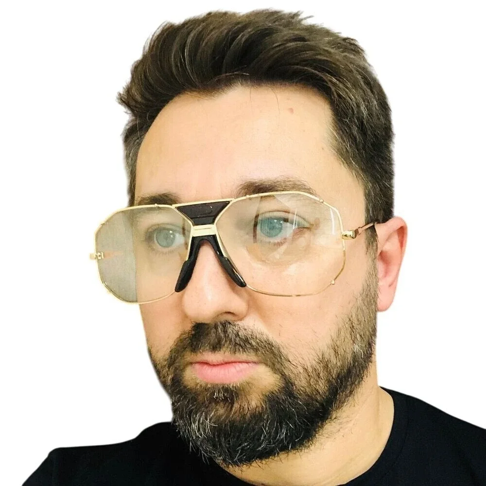 Retro Clear Lens Sunglasses Women Men Oversized Classic 70s Vintage Trendy Glass